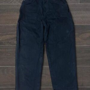 Black vintage kno-betta 90s straight leg work pants,  still starchy